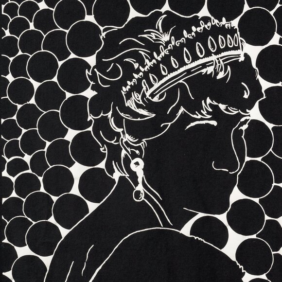 Moschino Black Cotton Princess Diana-Graphic Tee - Picture 5 of 7